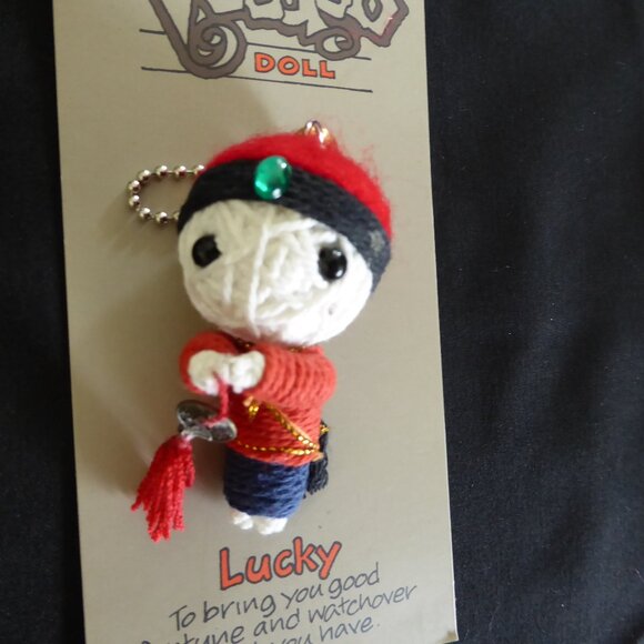 NWT 2009 JOHN HINDE WATCHOVER VOODOO DOLL LUCKY KEYCHAIN - Picture 2 of 14